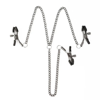 Sei Mio - Triple Tease - Adjustable Nipple & Clit Clamp Set - PlayBlue