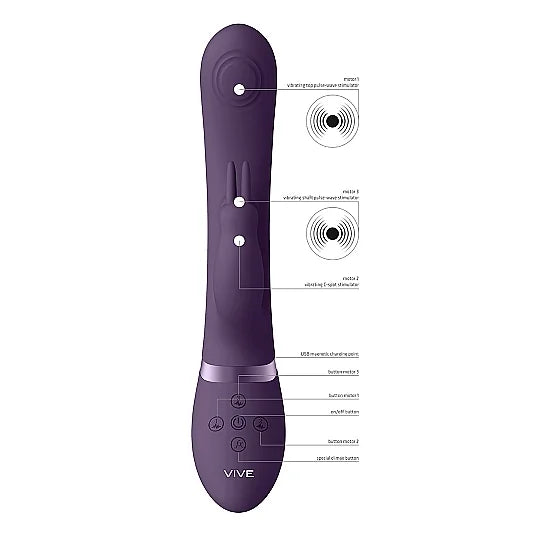 VIVE - May - Dual Pulse Wave G-Spot Rabbit - PlayBlue