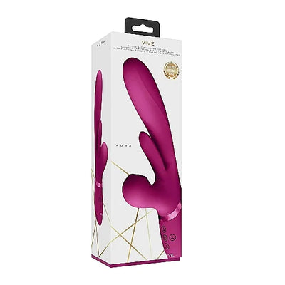 VIVE - Kura - Thrusting G-Spot Rabbit with Tongue Flap - PlayBlue