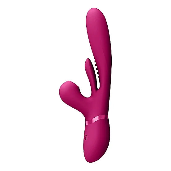 VIVE - Kura - Thrusting G-Spot Rabbit with Tongue Flap - PlayBlue