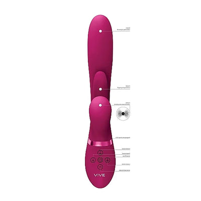 VIVE - Kura - Thrusting G-Spot Rabbit with Tongue Flap - PlayBlue