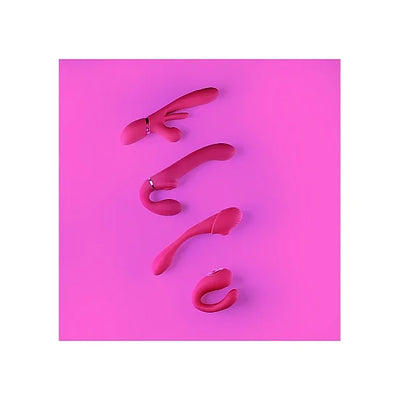 VIVE - Kura - Thrusting G-Spot Rabbit with Tongue Flap - PlayBlue