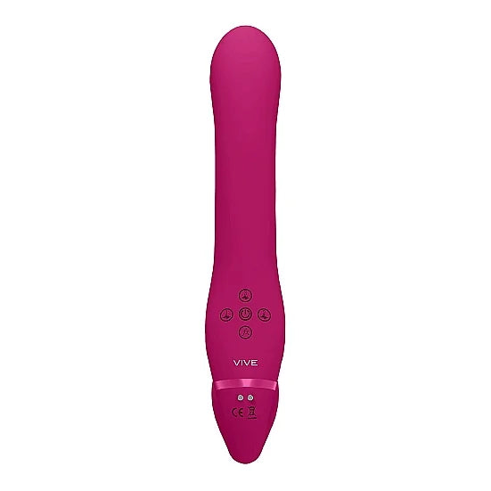 VIVE - Ai - Dual Vibrating & Air Wave Strapless Strapon - PlayBlue