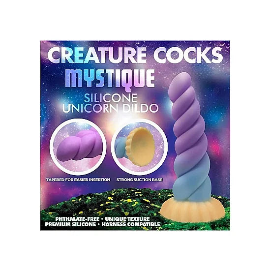 Creature Cocks - Silicone Unicorn Dildo - PlayBlue