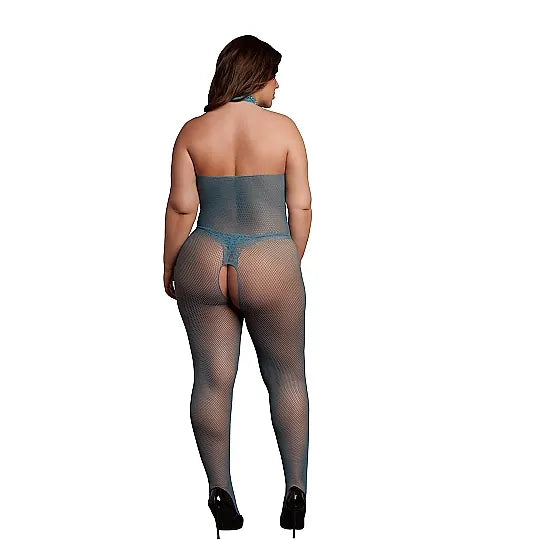 Le Desir - Fishnet and Lace Bodystocking - Queen Size - PlayBlue