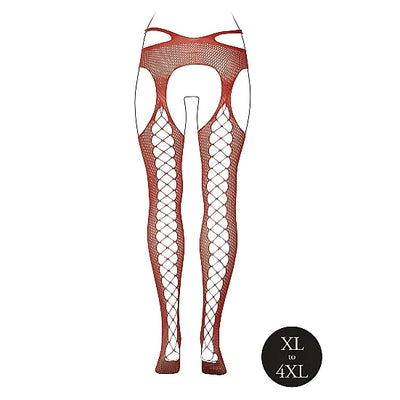 Le Desir - Suspender Pantyhose with Strappy Waist - Queen Size - PlayBlue