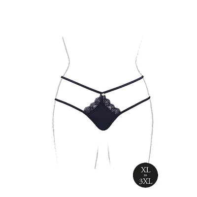 Ami - Thong with Adjustable Sliders and Golden Details - Plus Size - PlayBlue