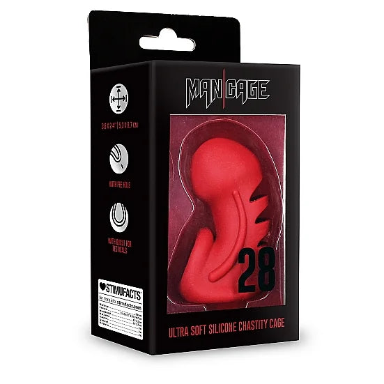 ManCage - Ultra Soft Silicone Chastity Cage - PlayBlue