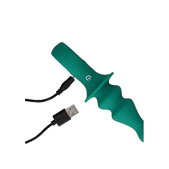 Pawn Shaped Anal Vibrator - Peacock Plume - PlayBlue