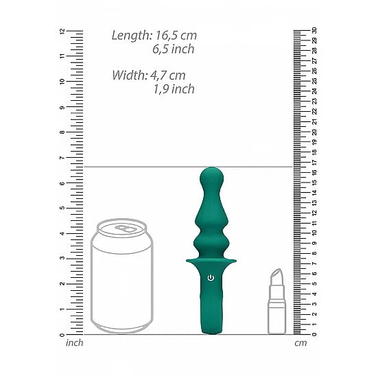 Pawn Shaped Anal Vibrator - Peacock Plume - PlayBlue