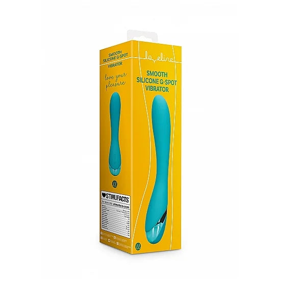 Smooth Silicone G-Spot Vibrator - Teal Blue - PlayBlue