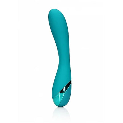 Smooth Silicone G-Spot Vibrator - Teal Blue - PlayBlue