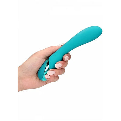 Smooth Silicone G-Spot Vibrator - Teal Blue - PlayBlue