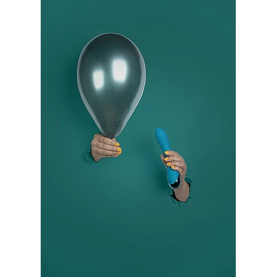Smooth Silicone G-Spot Vibrator - Teal Blue - PlayBlue