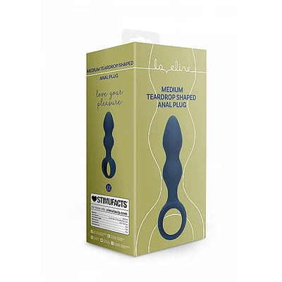 Teardrop Shaped Anal Plug - Medium - Baltic Blue - PlayBlue