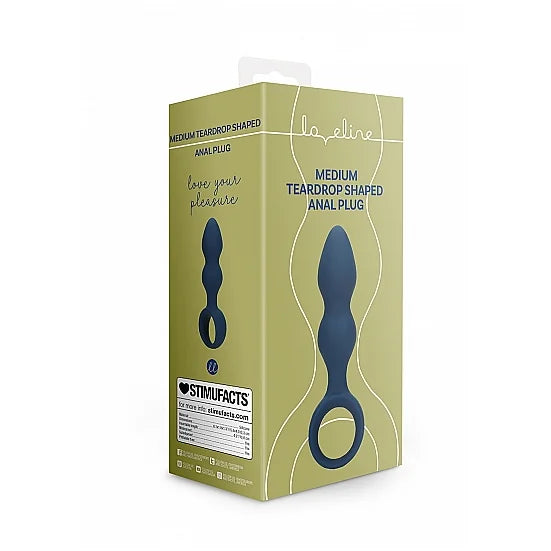 Teardrop Shaped Anal Plug - Medium - Baltic Blue - PlayBlue