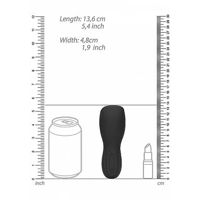 Vibrating Masturbator Sleeve - Licorice Black - PlayBlue