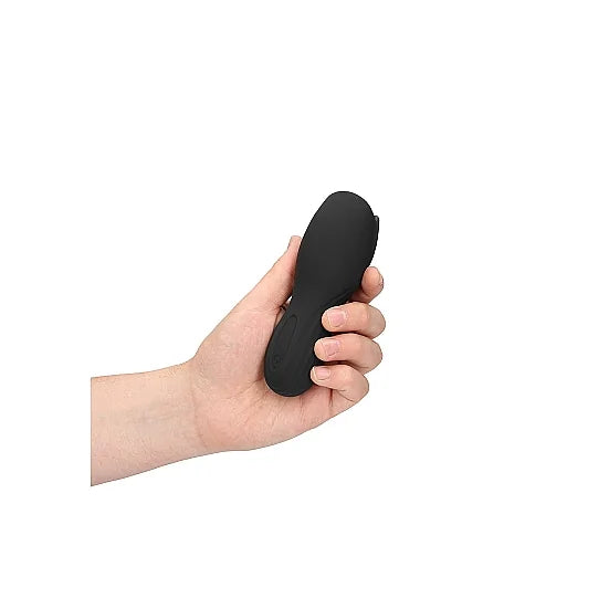 Vibrating Masturbator Sleeve - Licorice Black - PlayBlue