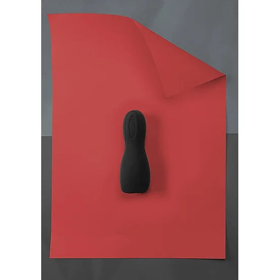 Vibrating Masturbator Sleeve - Licorice Black - PlayBlue