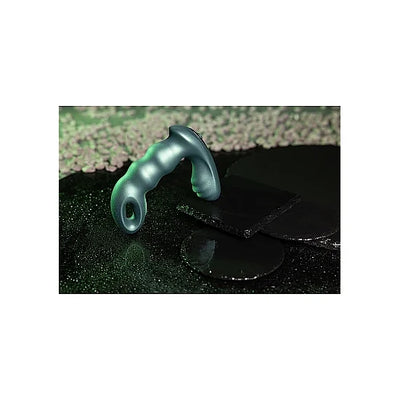 Beaded Vibrating Prostate Massager with Remote Control - Metallic Green - PlayBlue