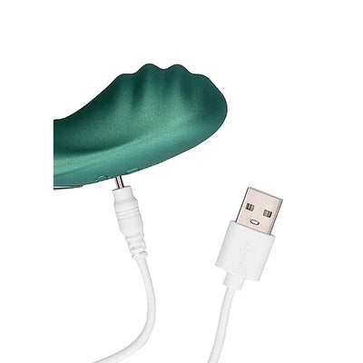 Beaded Vibrating Prostate Massager with Remote Control - Metallic Green - PlayBlue