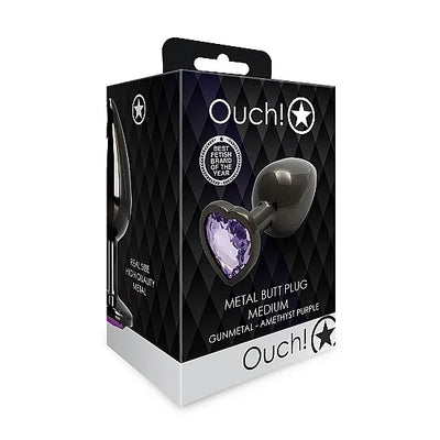 Heart Gem Butt Plug - Medium - PlayBlue