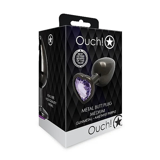 Heart Gem Butt Plug - Medium - PlayBlue