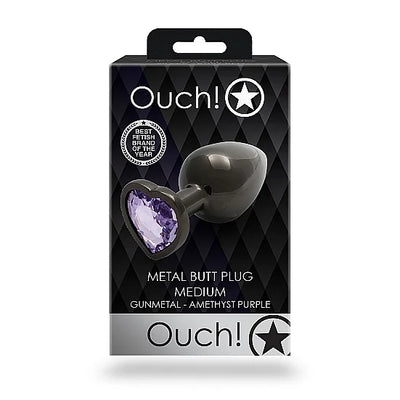Heart Gem Butt Plug - Medium - PlayBlue