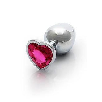 Heart Silver Gem Butt Plug - PlayBlue