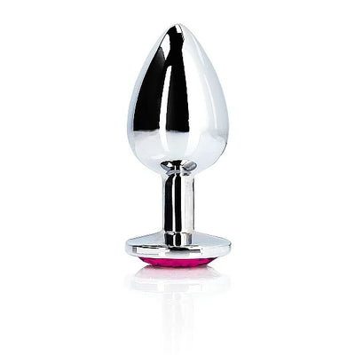 Heart Silver Gem Butt Plug - PlayBlue