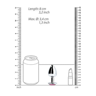 Heart Silver Gem Butt Plug - PlayBlue