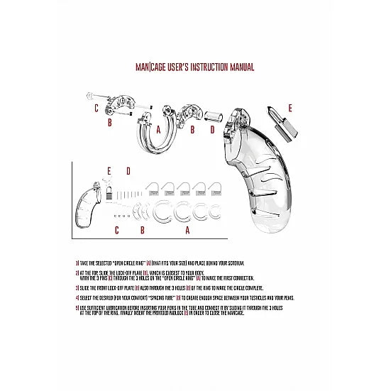 ManCage - Chastity - 3.5 - Cock Cage - Transparent - PlayBlue