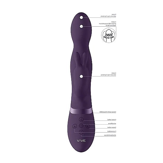 VIVE - Niva - Rotating Rabbit Vibrator - PlayBlue