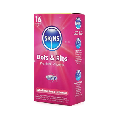 Skins Condoms Dots & Ribs - 16 Pack