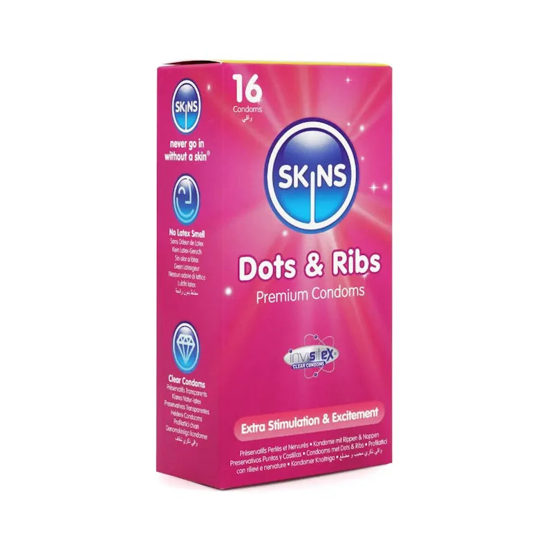 Skins Condoms Dots & Ribs - 16 Pack