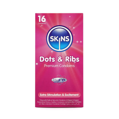 Skins Condoms Dots & Ribs - 16 Pack