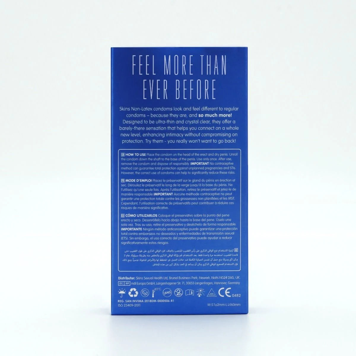 Skins Thinner - Non Latex Condoms - 8 Pieces - PlayBlue