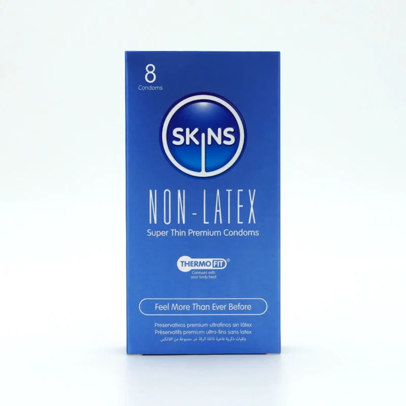 Skins Thinner - Non Latex Condoms - 8 Pieces - PlayBlue
