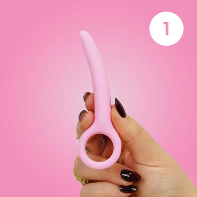 Skins Care - Silicone Vagina Dilators Curved - 5pc Set - PlayBlue