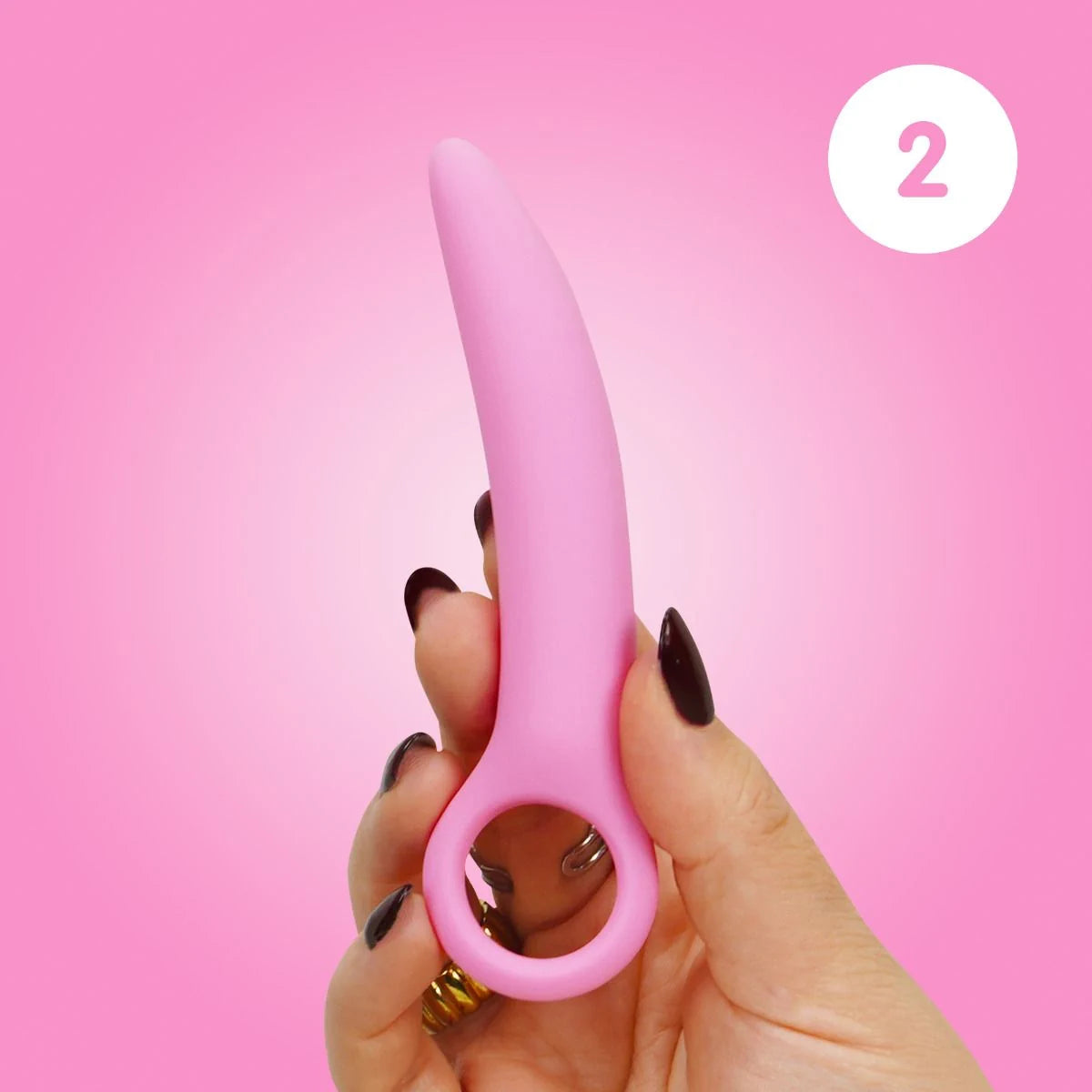 Skins Care - Silicone Vagina Dilators Curved - 5pc Set - PlayBlue