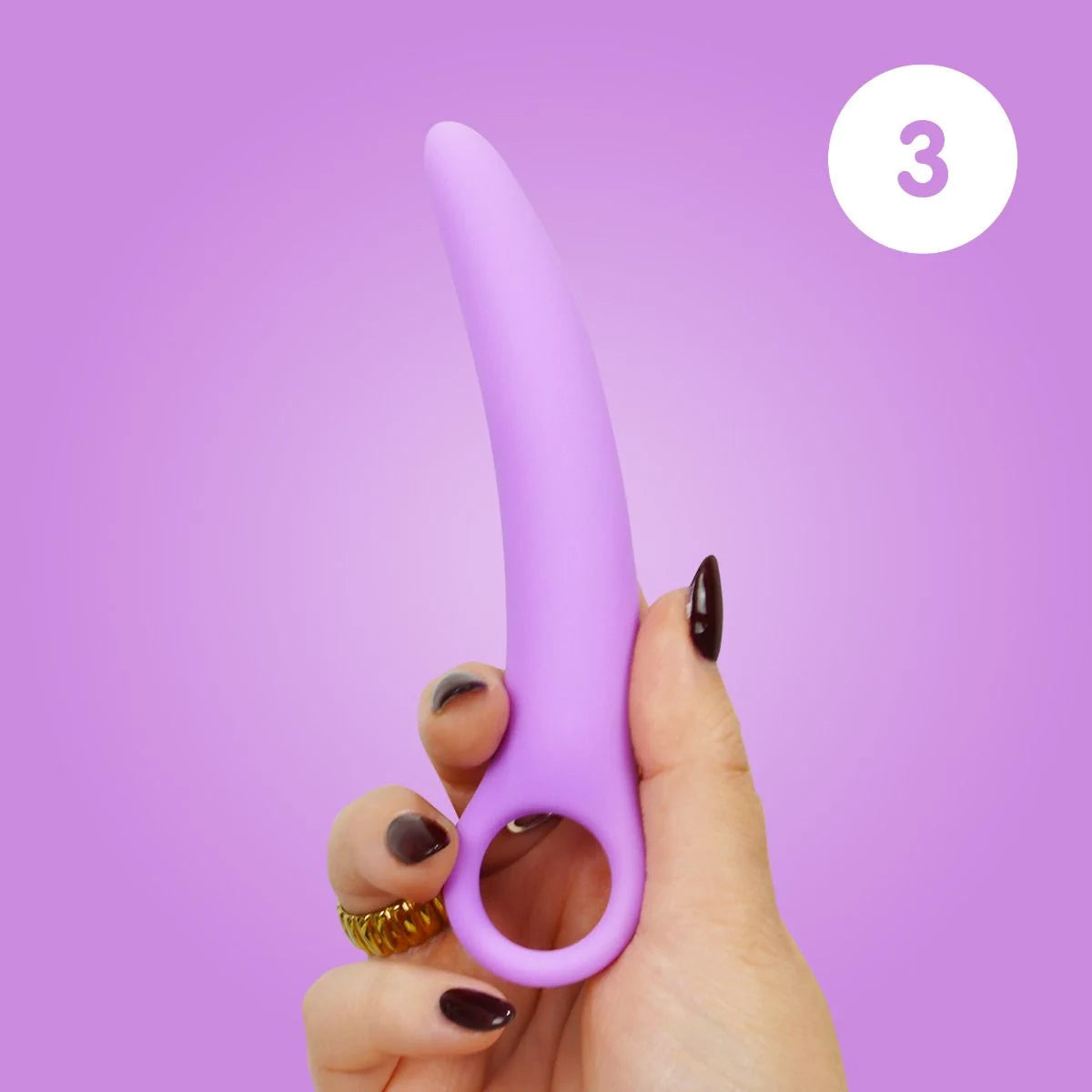 Skins Care - Silicone Vagina Dilators Curved - 5pc Set - PlayBlue