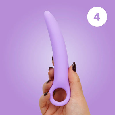 Skins Care - Silicone Vagina Dilators Curved - 5pc Set - PlayBlue