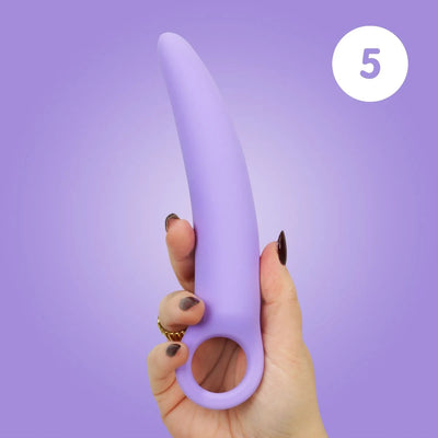 Skins Care - Silicone Vagina Dilators Curved - 5pc Set - PlayBlue