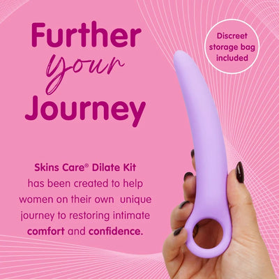 Skins Care - Silicone Vagina Dilators Curved - 5pc Set - PlayBlue