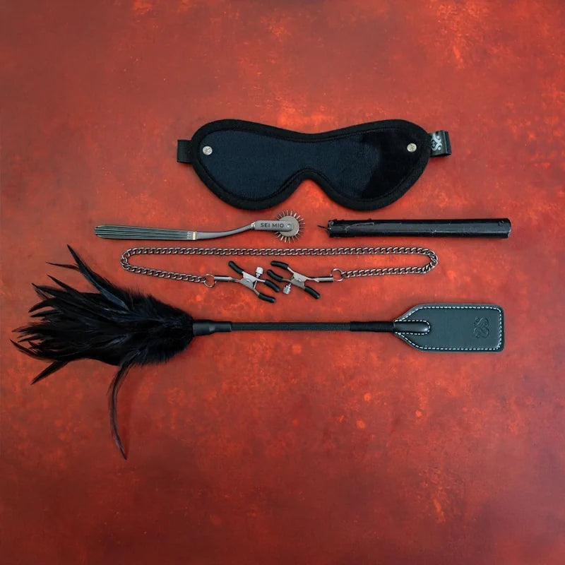 Sei Mio - Fetish Feels - Senuous 5 Piece Sensation Kinky Kit - PlayBlue