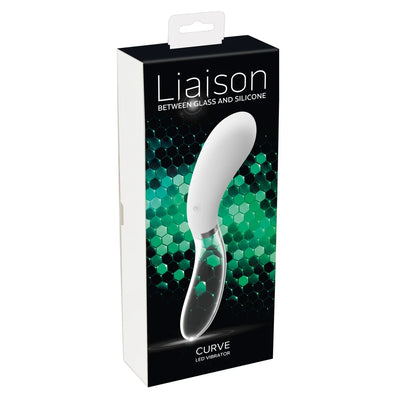 Liaison - Curve LED Vibrator - Silicone & Glass - PlayBlue