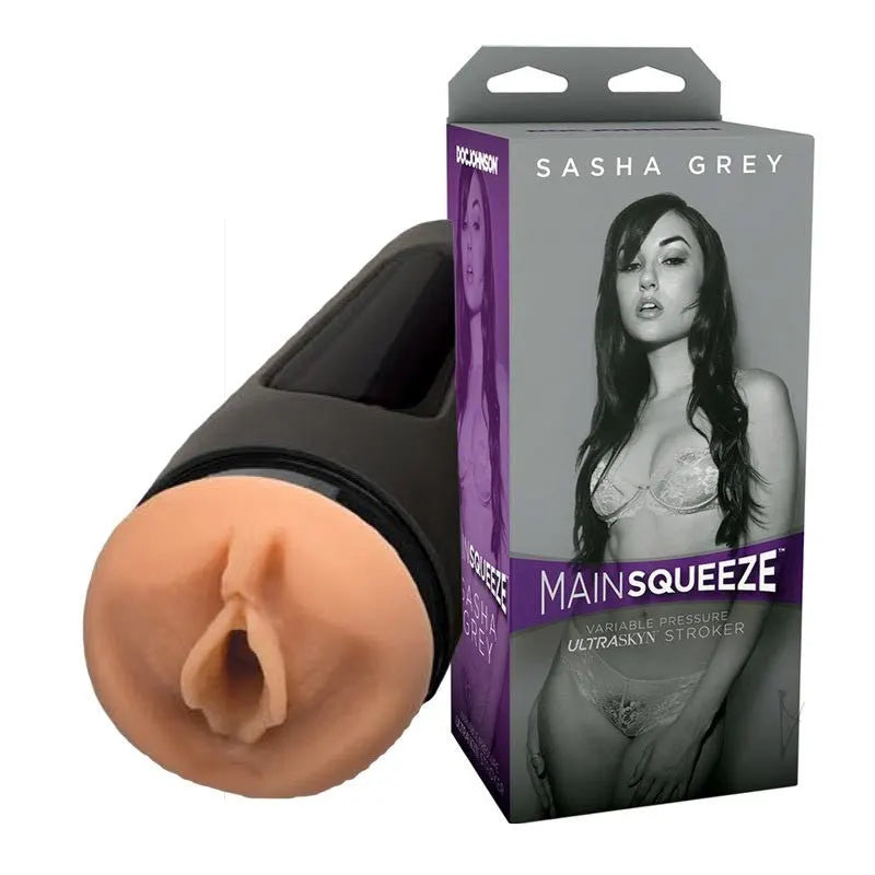 Main Squeeze - Sasha Grey Ultraskyn Realistic Vagina Masturbator - PlayBlue