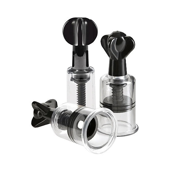 Super Suckers Trio - Nipple & Clit Screw Valve Suction - PlayBlue