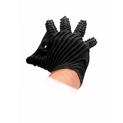 Masturbation Silicone Glove - Black - PlayBlue
