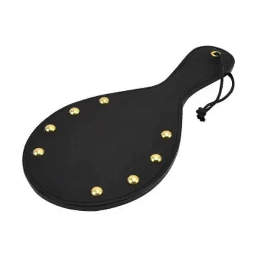 Bound Noir Nubuck Leather Paddle with Brass Stud Detail - PlayBlue
